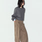 cling draped  pants(unisex)/brown
