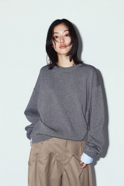 2way cuffs normcore knit(unisex)/gray