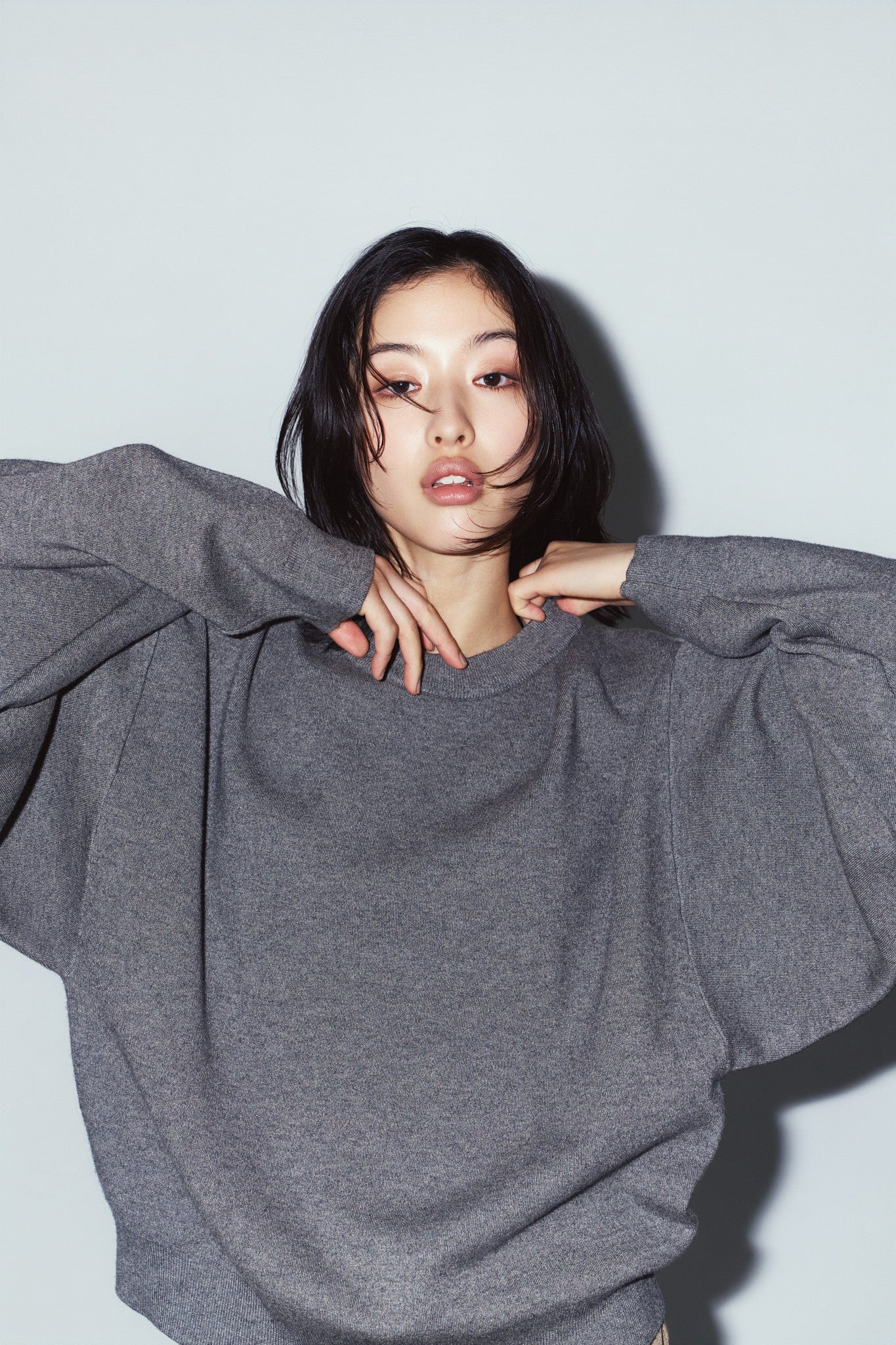 2way cuffs normcore knit(unisex)/gray