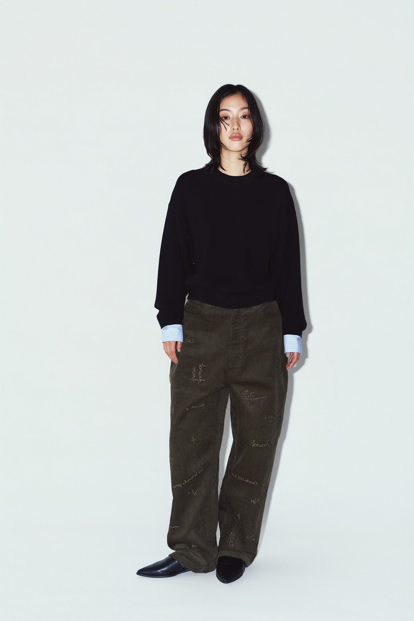 2way cuffs normcore knit/black