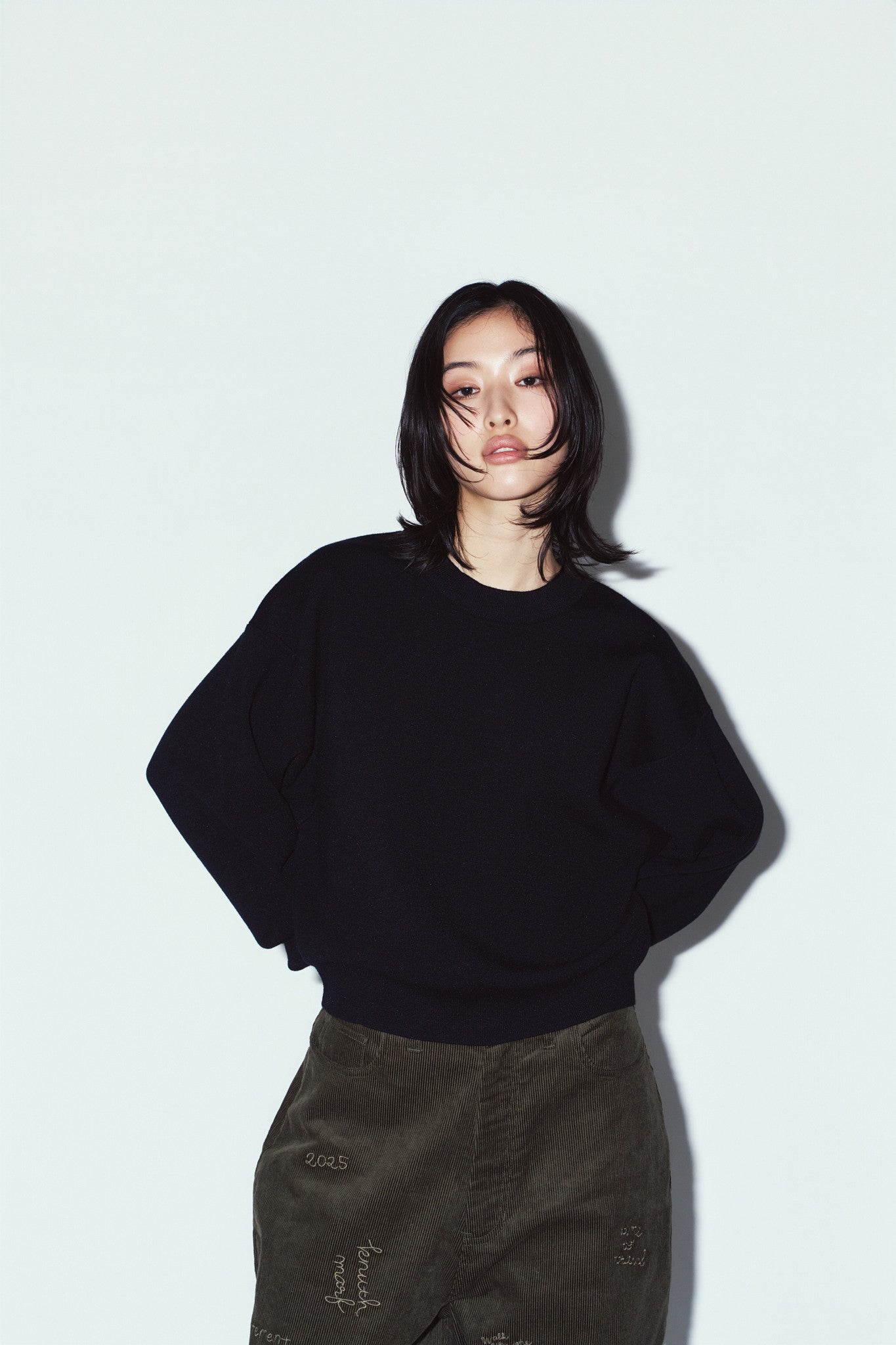 2way cuffs normcore knit/black