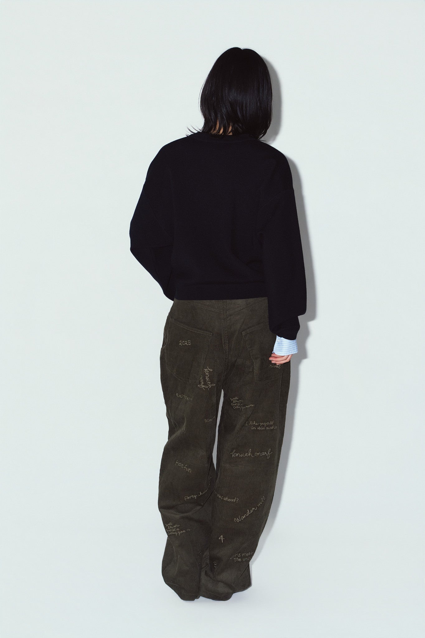 2way cuffs normcore knit/black