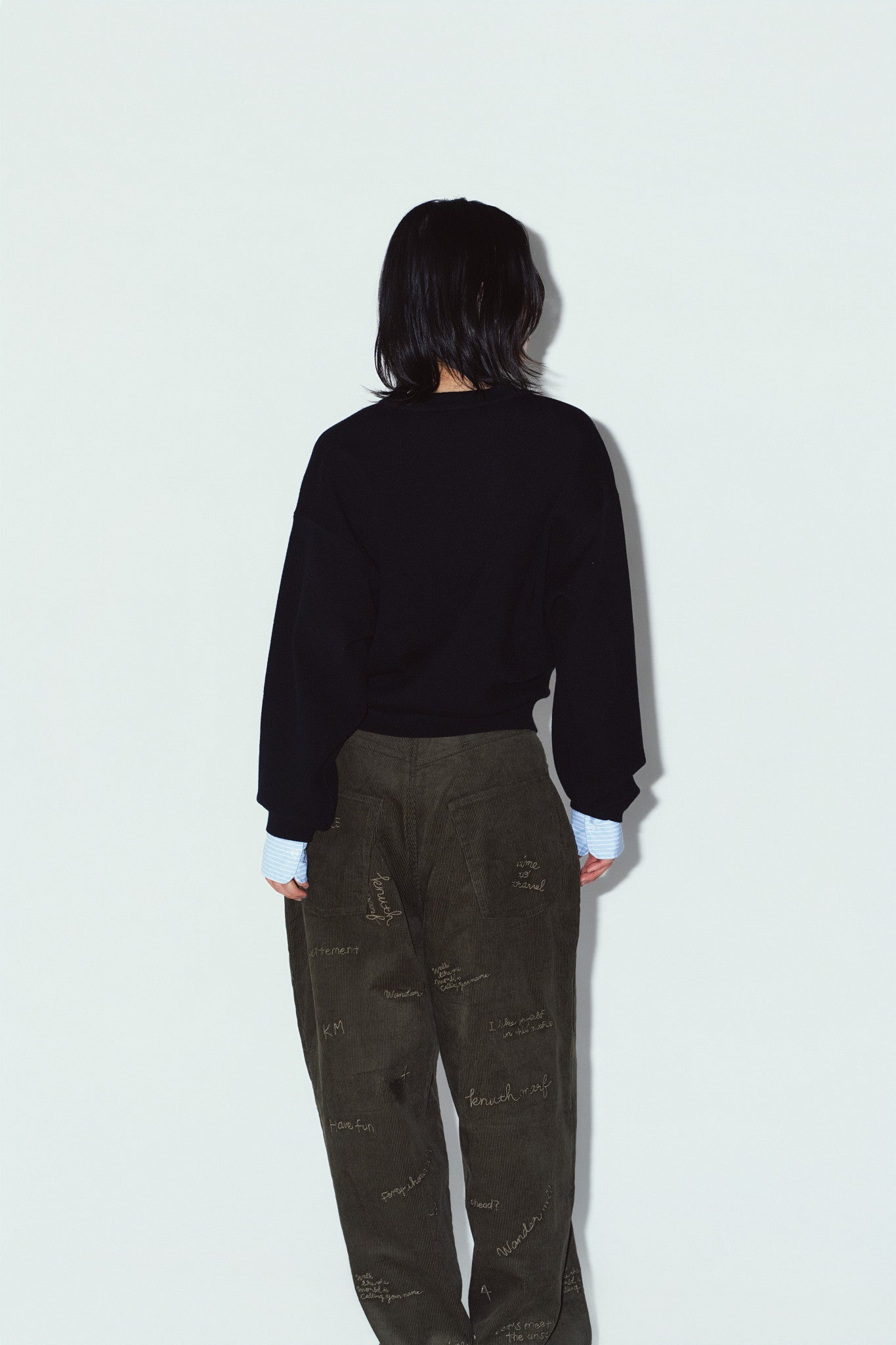 2way cuffs normcore knit/black