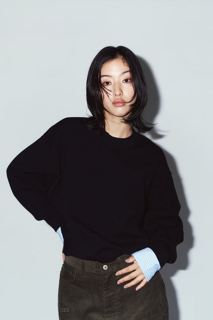 2way cuffs normcore knit/black