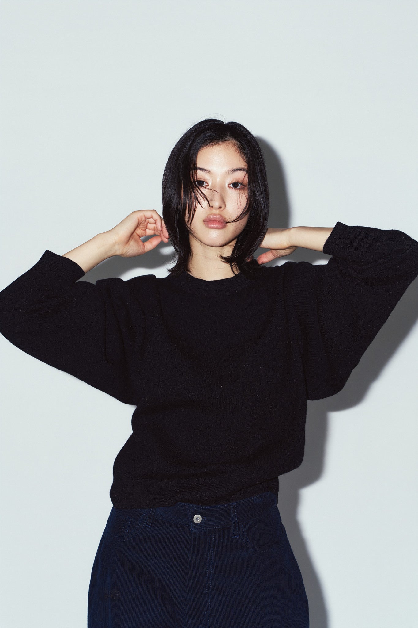 2way cuffs normcore knit/black