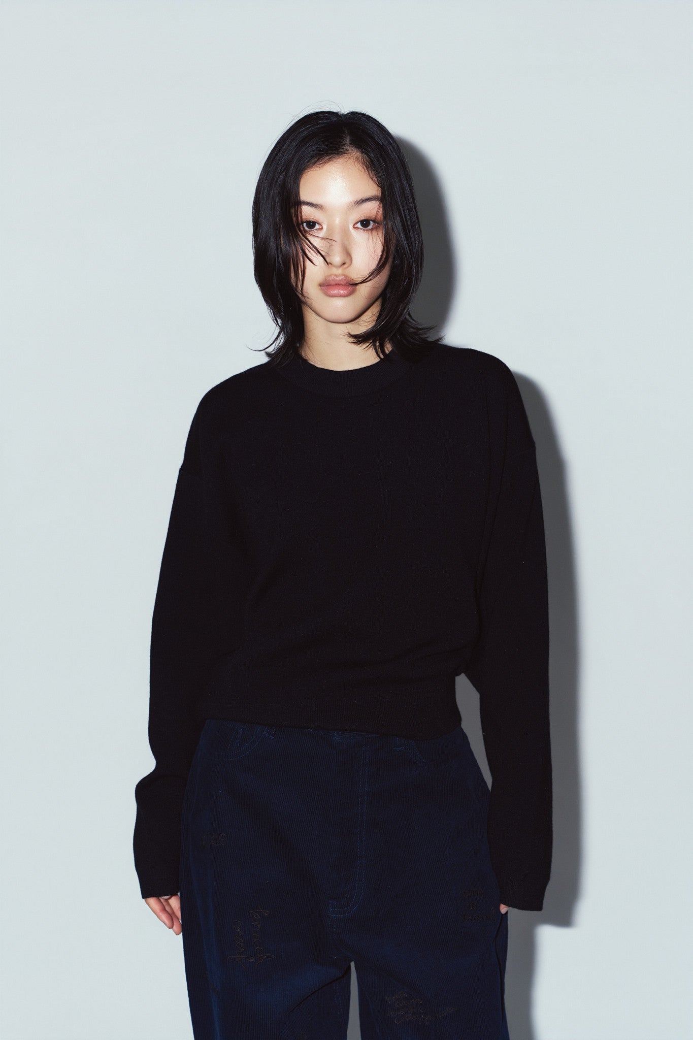 2way cuffs normcore knit/black