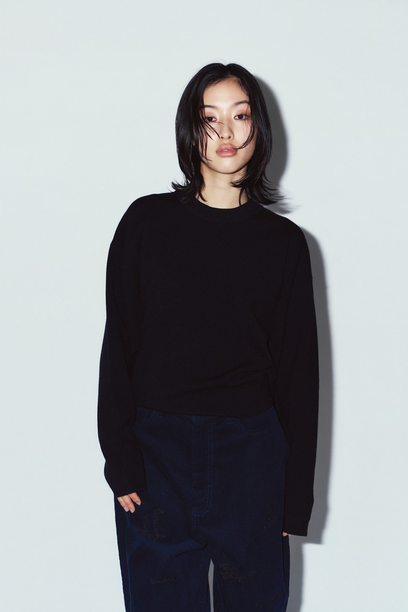 2way cuffs normcore knit/black