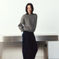 2way cuffs normcore knit/gray