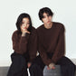 2way cuffs normcore knit/brown