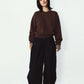2way cuffs normcore knit/brown