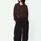 2way cuffs normcore knit/brown