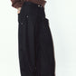 cling draped  pants(unisex)/black