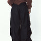 cling draped  pants(unisex)/black