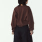 2way cuffs normcore knit/brown
