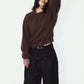 2way cuffs normcore knit/brown