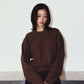 2way cuffs normcore knit/brown