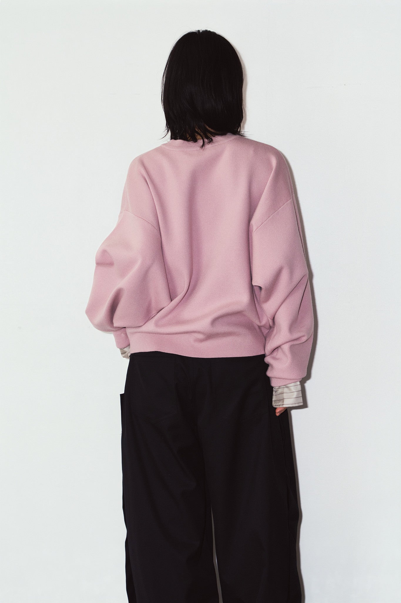 2way cuffs normcore knit(unisex)/pink