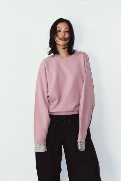 2way cuffs normcore knit(unisex)/pink