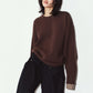 2way cuffs normcore knit(unisex)/brown