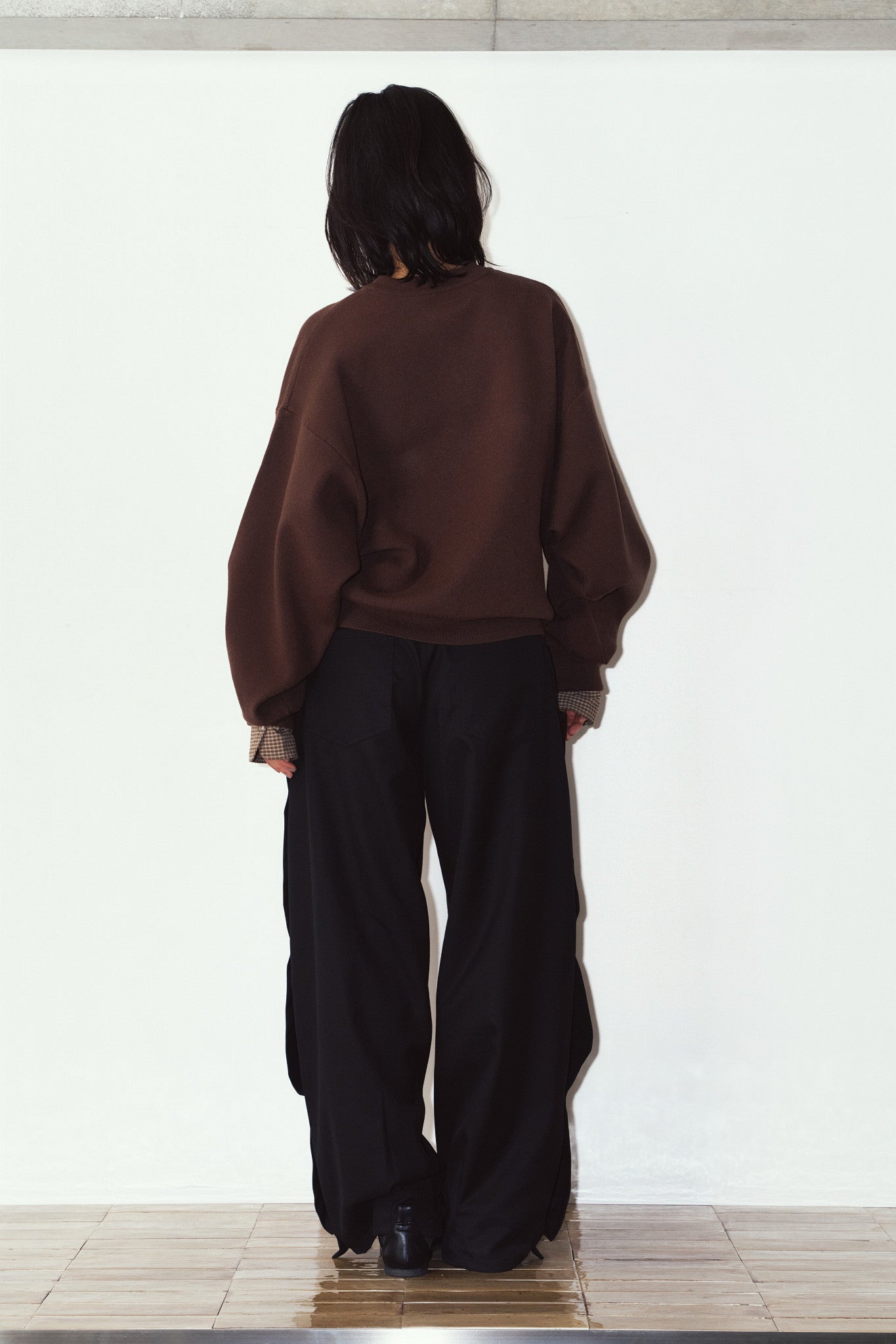 2way cuffs normcore knit(unisex)/brown