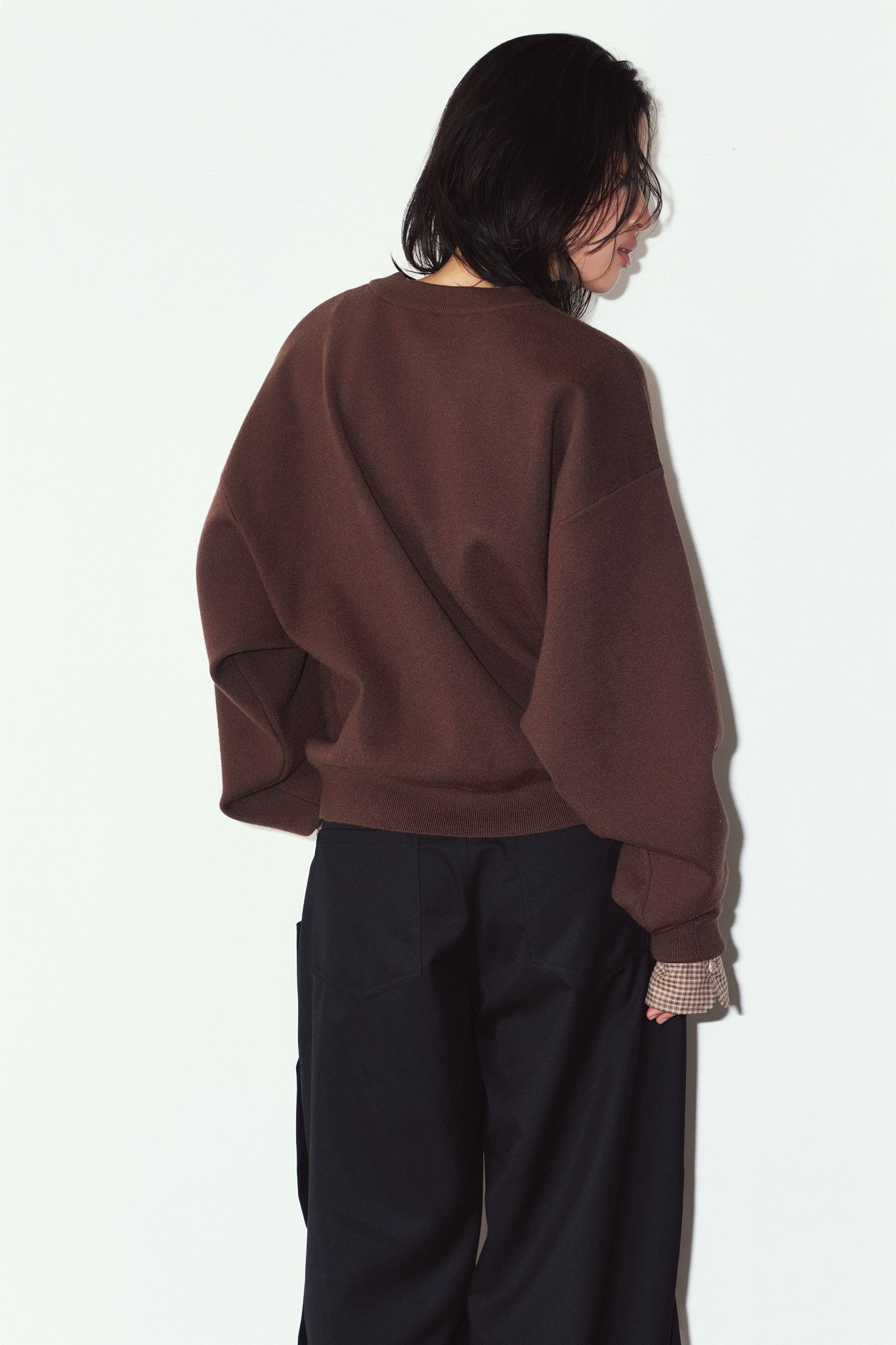2way cuffs normcore knit(unisex)/brown