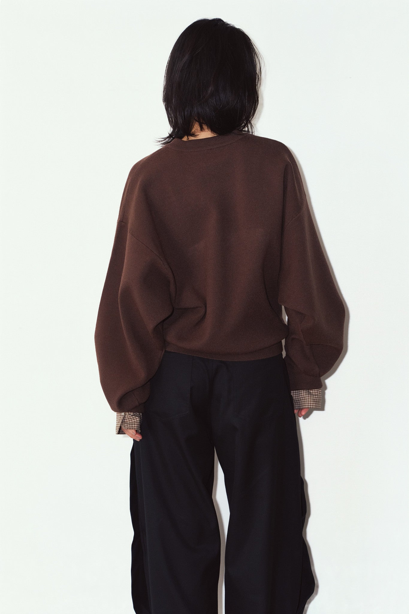 2way cuffs normcore knit(unisex)/brown