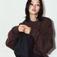 2way cuffs normcore knit(unisex)/brown