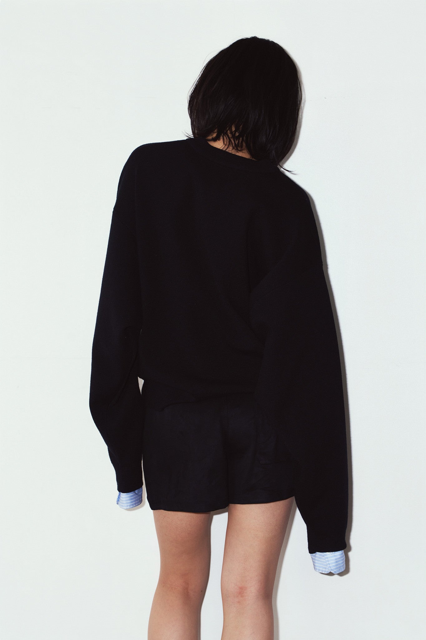 2way cuffs normcore knit(unisex)/black