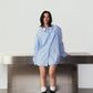 label over shirt(unisex)/blue