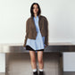 2way cropped frill jacket/beige