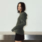 rib hoodie boucle knit/khaki