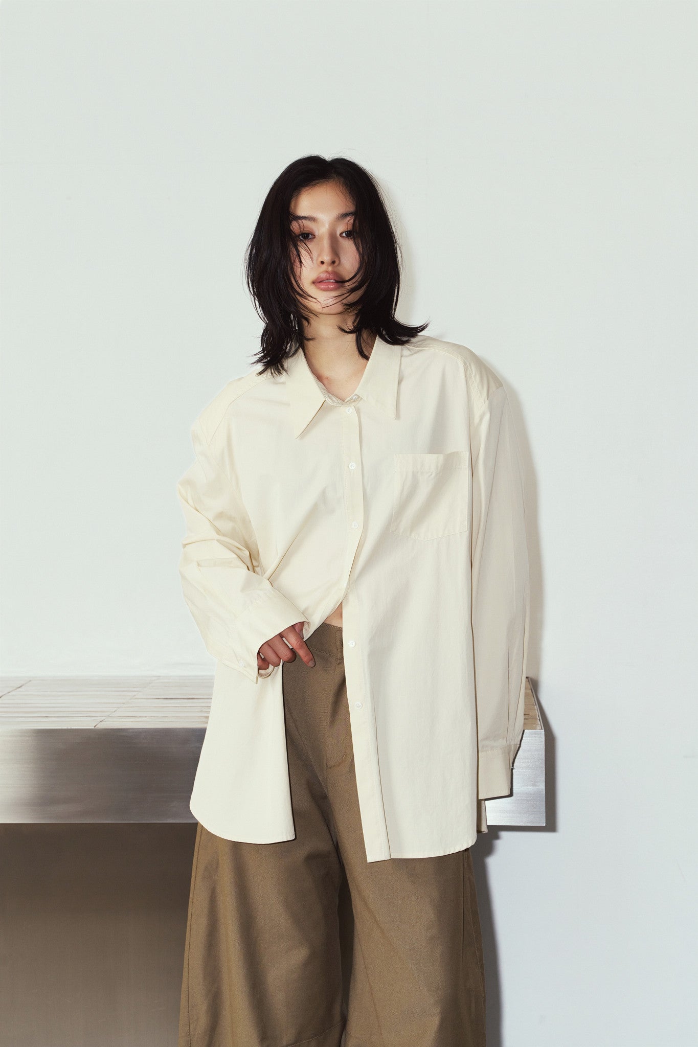 label over shirt(unisex)/yellow