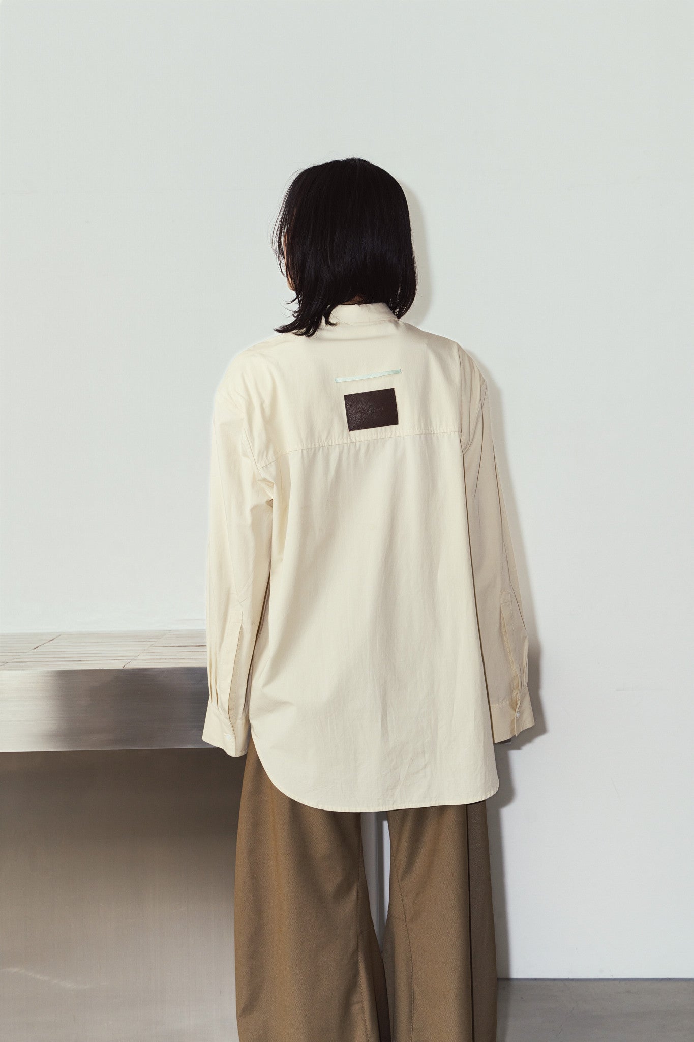 label over shirt(unisex)/yellow