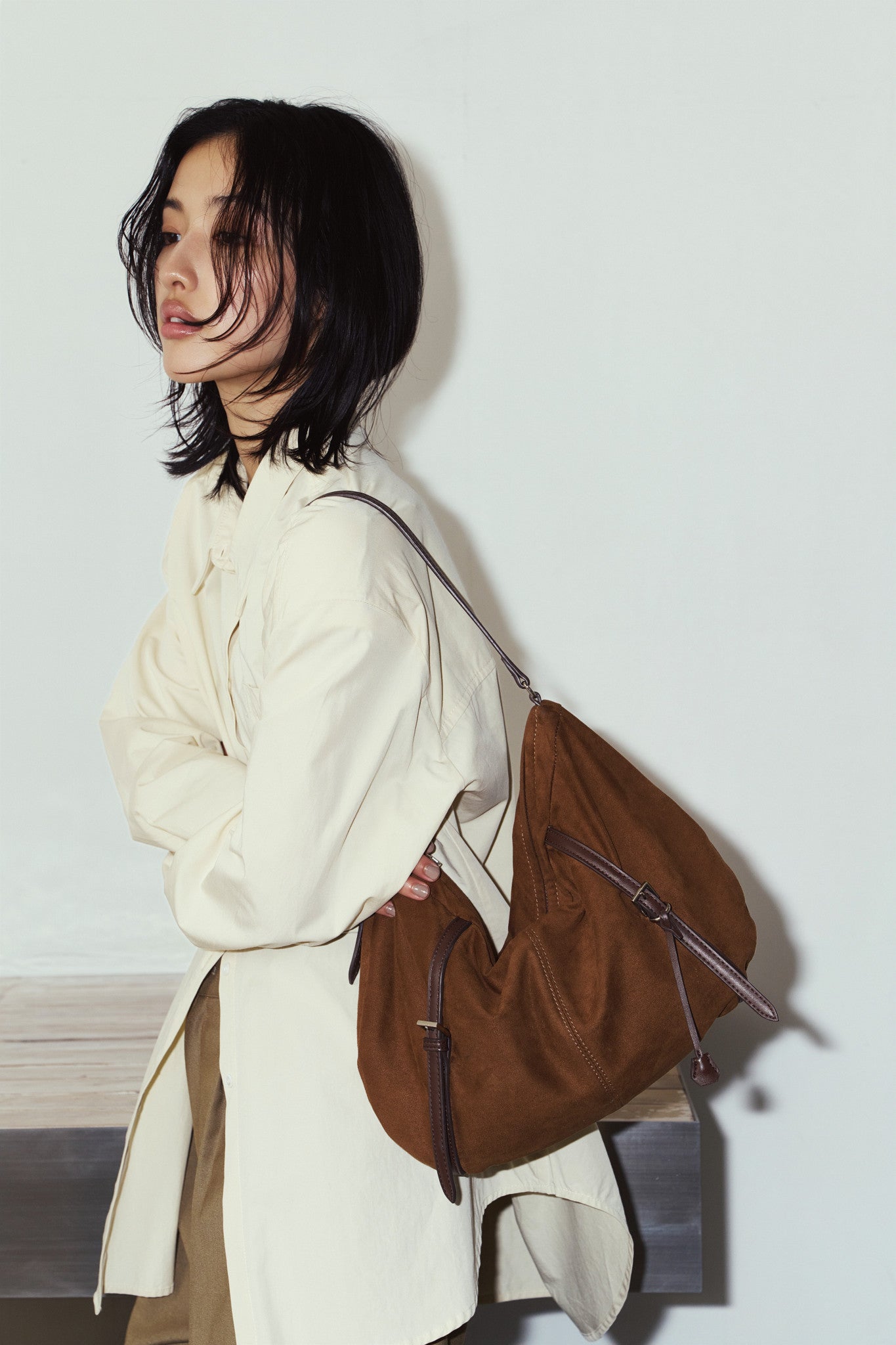 suede moon bag/2color