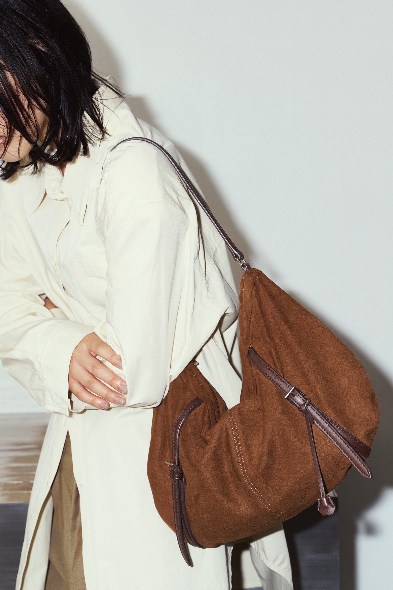 suede moon bag/2color