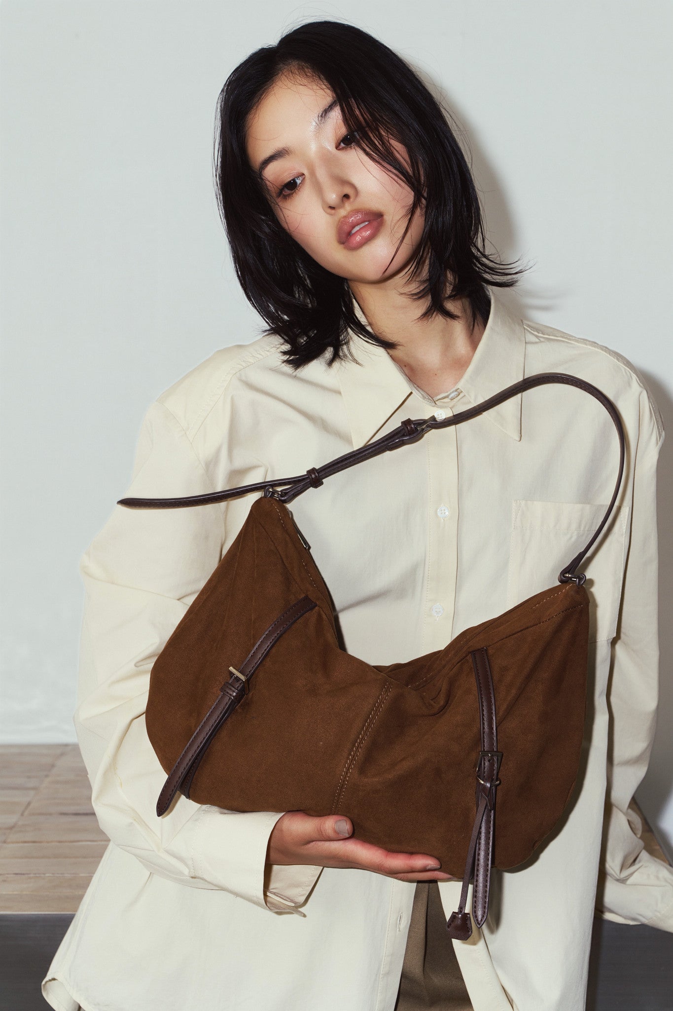 suede moon bag/2color