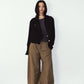 2way cropped frill jacket/black