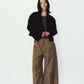 2way cropped frill jacket/black