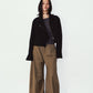 2way cropped frill jacket/black