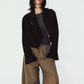 2way cropped frill jacket/black