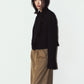 2way cropped frill jacket/black