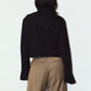2way cropped frill jacket/black