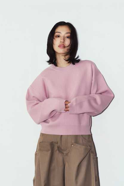 2way cuffs normcore knit/pink