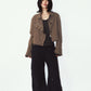2way cropped frill jacket/beige