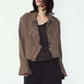 2way cropped frill jacket/beige