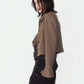 2way cropped frill jacket/beige