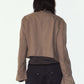 2way cropped frill jacket/beige