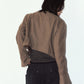 2way cropped frill jacket/beige