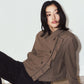 2way cropped frill jacket/beige