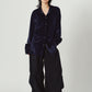 2way velour shirt/navy
